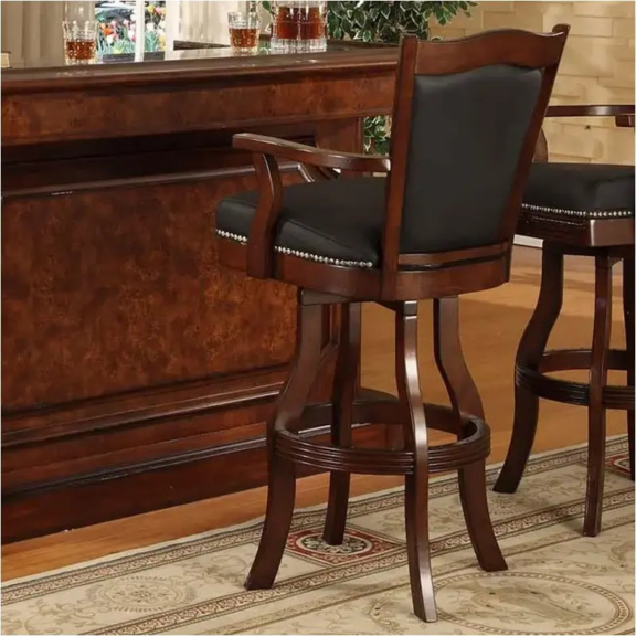 30in Leather Nail Head Barstool 309 Office Furniture & Design